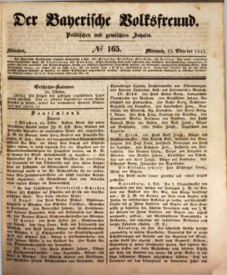 Der bayerische Volksfreund Mittwoch 15. Oktober 1845