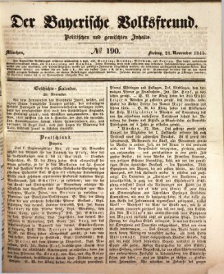 Der bayerische Volksfreund Freitag 28. November 1845