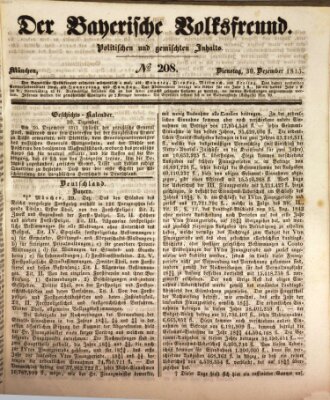 Der bayerische Volksfreund Dienstag 30. Dezember 1845