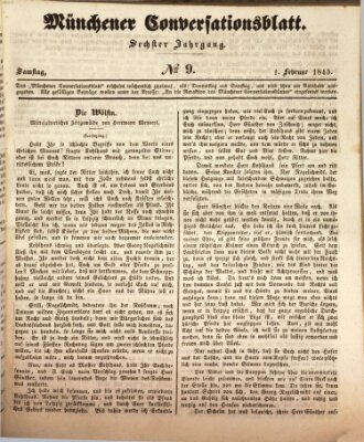 Der bayerische Volksfreund Samstag 1. Februar 1845