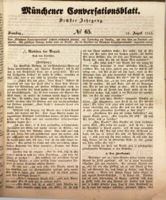 Der bayerische Volksfreund Samstag 16. August 1845