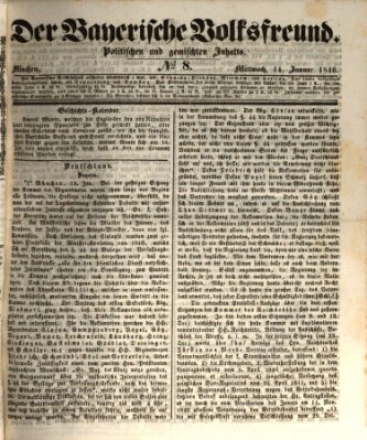 Der bayerische Volksfreund Mittwoch 14. Januar 1846