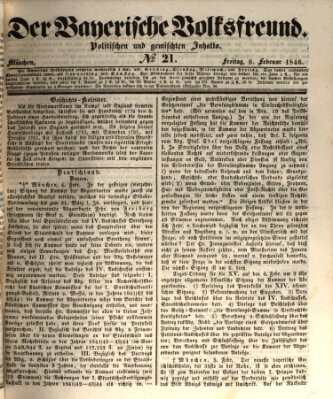 Der bayerische Volksfreund Freitag 6. Februar 1846