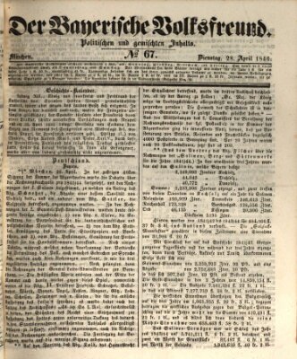 Der bayerische Volksfreund Dienstag 28. April 1846