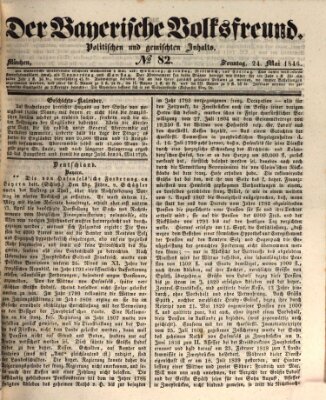 Der bayerische Volksfreund Sonntag 24. Mai 1846