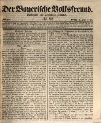 Der bayerische Volksfreund Freitag 5. Juni 1846