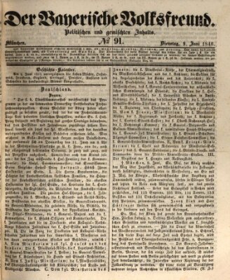 Der bayerische Volksfreund Dienstag 9. Juni 1846