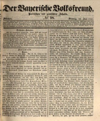 Der bayerische Volksfreund Dienstag 23. Juni 1846