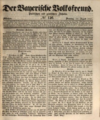 Der bayerische Volksfreund Dienstag 11. August 1846