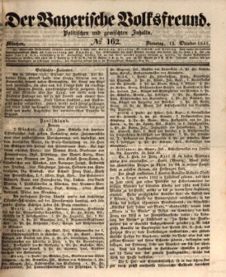 Der bayerische Volksfreund Dienstag 13. Oktober 1846