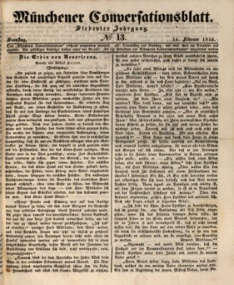 Der bayerische Volksfreund Samstag 14. Februar 1846