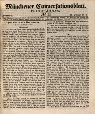 Der bayerische Volksfreund Donnerstag 19. Februar 1846