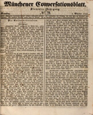 Der bayerische Volksfreund Samstag 3. Oktober 1846