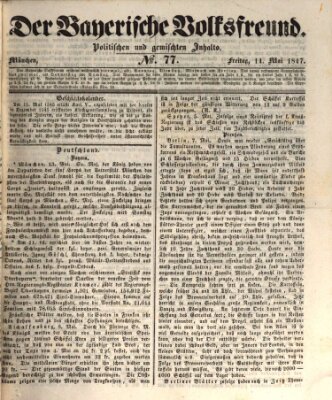 Der bayerische Volksfreund Freitag 14. Mai 1847