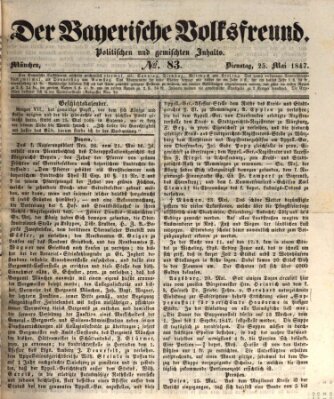 Der bayerische Volksfreund Dienstag 25. Mai 1847