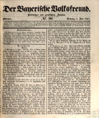 Der bayerische Volksfreund Dienstag 8. Juni 1847