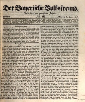 Der bayerische Volksfreund Mittwoch 9. Juni 1847