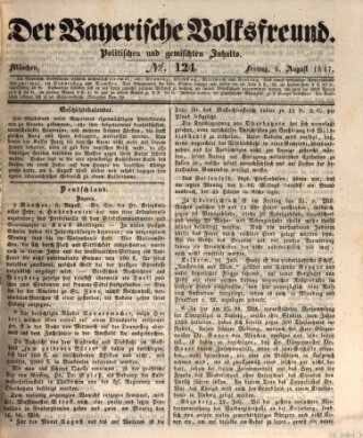 Der bayerische Volksfreund Freitag 6. August 1847