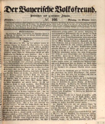 Der bayerische Volksfreund Dienstag 19. Oktober 1847