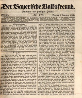 Der bayerische Volksfreund Dienstag 2. November 1847