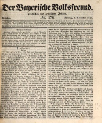 Der bayerische Volksfreund Dienstag 9. November 1847