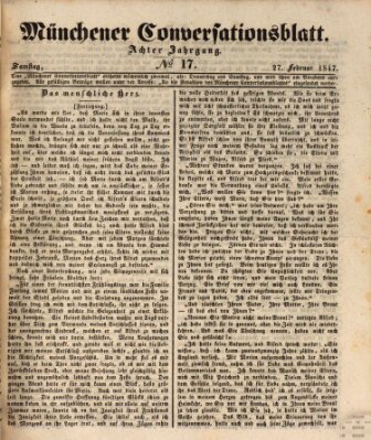 Der bayerische Volksfreund Samstag 27. Februar 1847