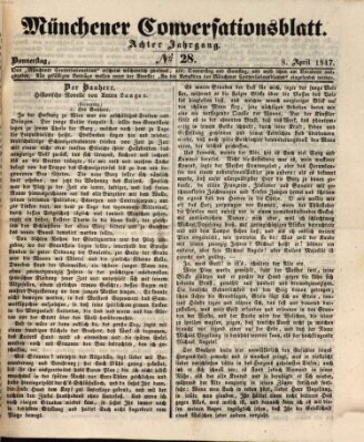 Der bayerische Volksfreund Donnerstag 8. April 1847