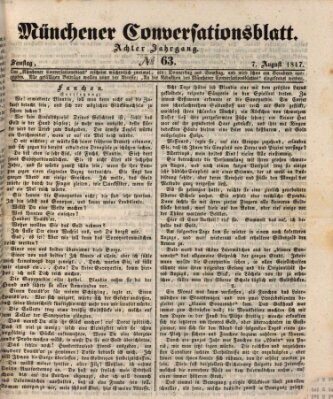 Der bayerische Volksfreund Samstag 7. August 1847