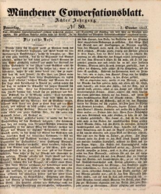 Der bayerische Volksfreund Donnerstag 7. Oktober 1847