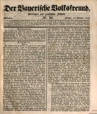 Der bayerische Volksfreund Freitag 11. Februar 1848