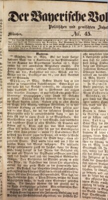 Der bayerische Volksfreund Sunday 19. March 1848