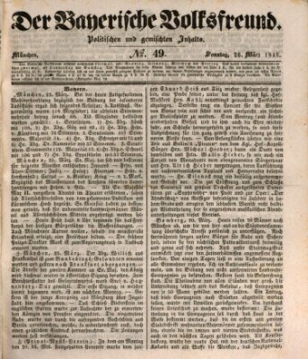 Der bayerische Volksfreund Sonntag 26. März 1848