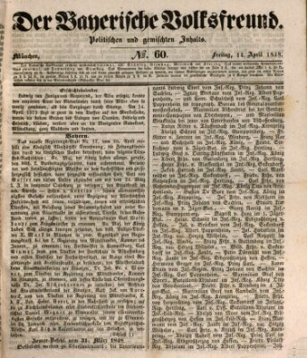 Der bayerische Volksfreund Freitag 14. April 1848