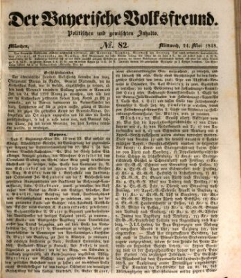 Der bayerische Volksfreund Mittwoch 24. Mai 1848