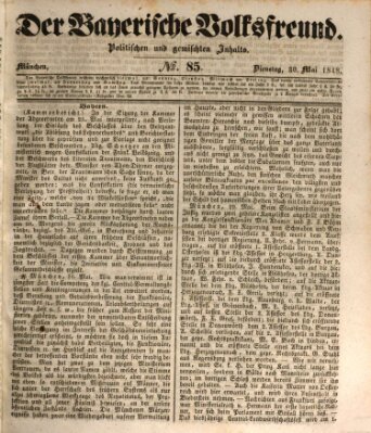 Der bayerische Volksfreund Dienstag 30. Mai 1848