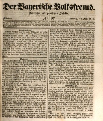 Der bayerische Volksfreund Dienstag 20. Juni 1848