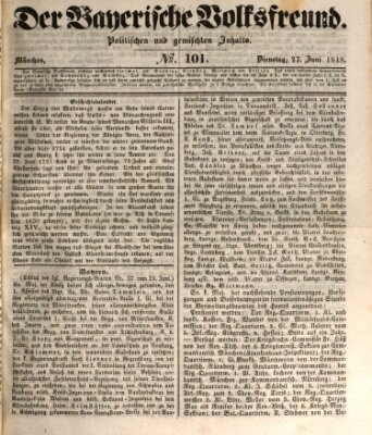 Der bayerische Volksfreund Dienstag 27. Juni 1848