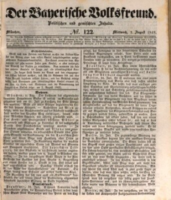 Der bayerische Volksfreund Mittwoch 2. August 1848