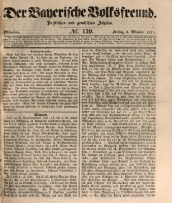 Der bayerische Volksfreund Freitag 6. Oktober 1848