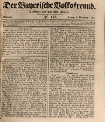 Der bayerische Volksfreund Freitag 3. November 1848