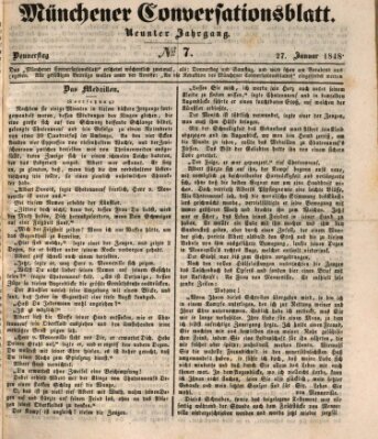 Der bayerische Volksfreund Donnerstag 27. Januar 1848