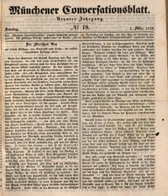 Der bayerische Volksfreund Samstag 4. März 1848