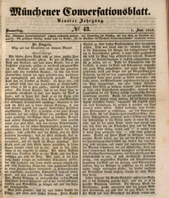 Der bayerische Volksfreund Donnerstag 1. Juni 1848