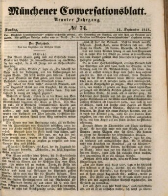 Der bayerische Volksfreund Samstag 16. September 1848