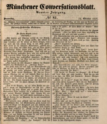 Der bayerische Volksfreund Donnerstag 12. Oktober 1848