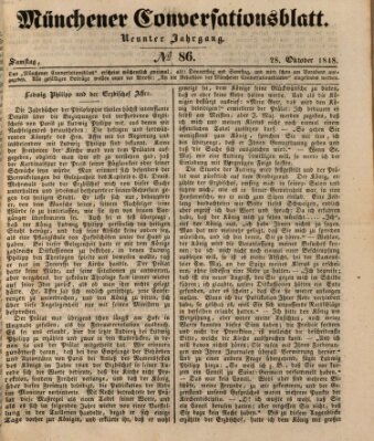 Der bayerische Volksfreund Samstag 28. Oktober 1848