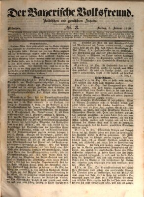 Der bayerische Volksfreund Freitag 5. Januar 1849