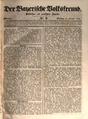 Der bayerische Volksfreund Dienstag 16. Januar 1849