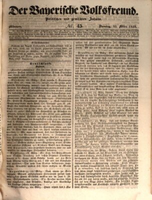 Der bayerische Volksfreund Dienstag 20. März 1849