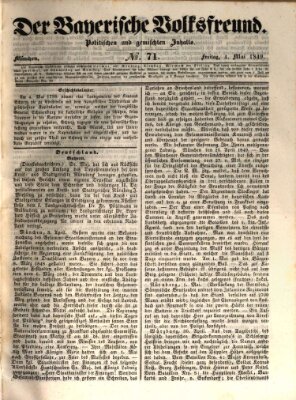 Der bayerische Volksfreund Freitag 4. Mai 1849